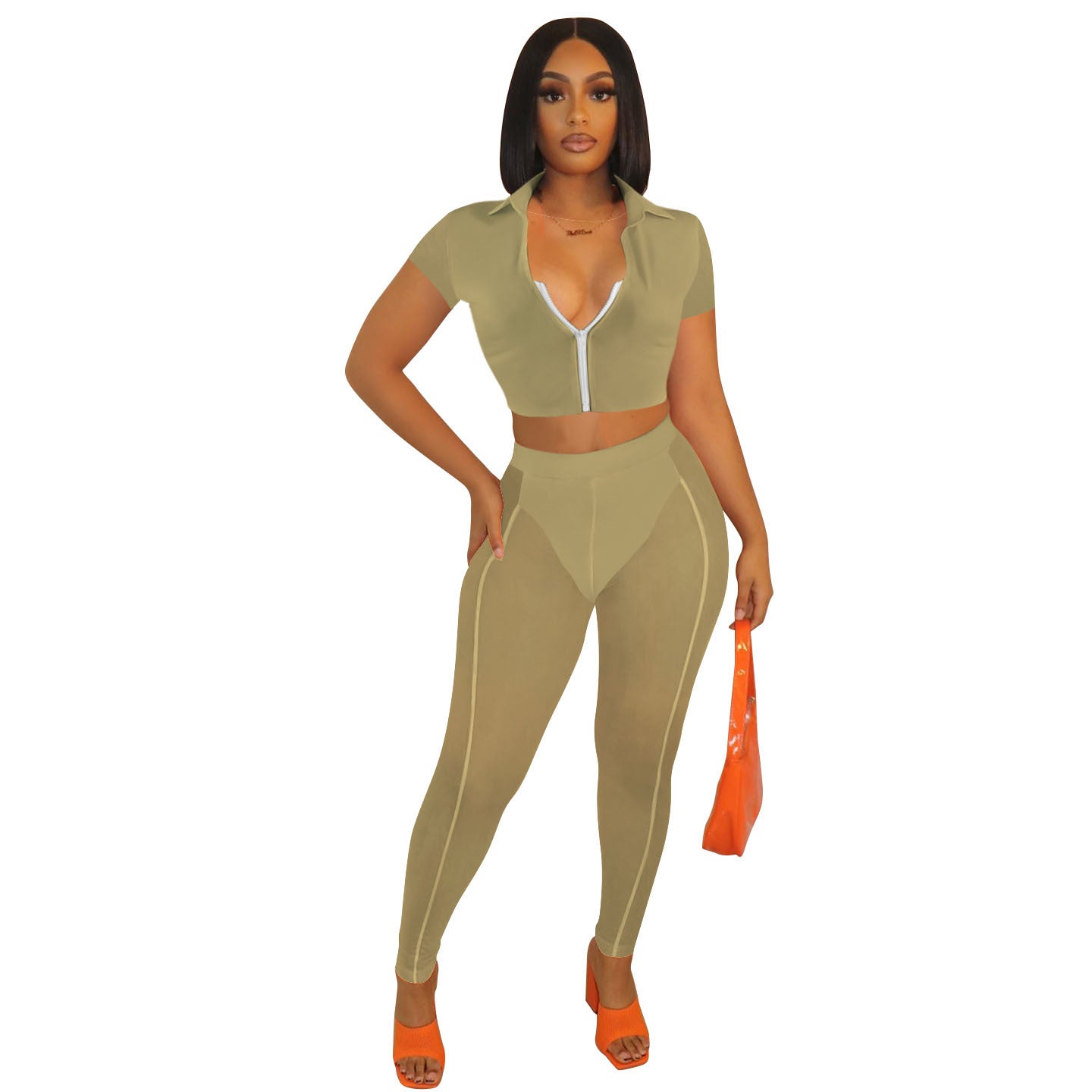 Summer Sheer Mesh Casual Set